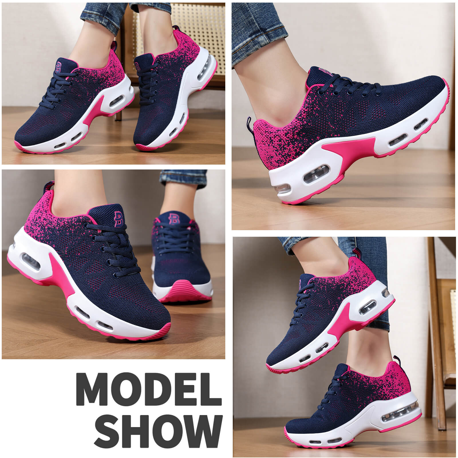 Womens Orthopedic Trainers Running Shoes Air Cushion Athletic Sports Lightweight Walking Sneakers Mesh Breathable Ladies Nursing Work Arch Support Plantar Fasciitis Jogging Shoes