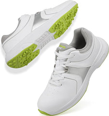 Golf Shoes for Men– Black/White/White-Grey Mens Golf Shoes Spikeless Size 7.5-12.5