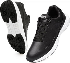 Golf Shoes for Men Size 7.5-12.5 Mens Golf Shoes Spikeless – Black/White/White-Grey
