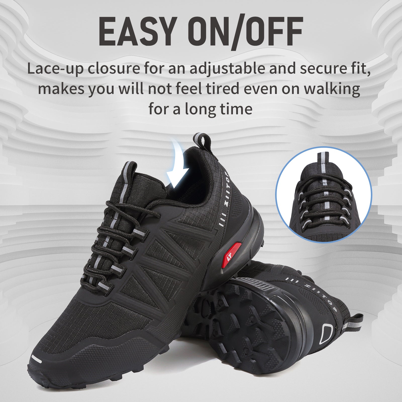 Trail Running Shoes Men Waterproof Non-Slip Outdoor Trekking Sports Hiking Shoes for Men Sneakers All-Terrain Cross Training Shoes Walking Shoes