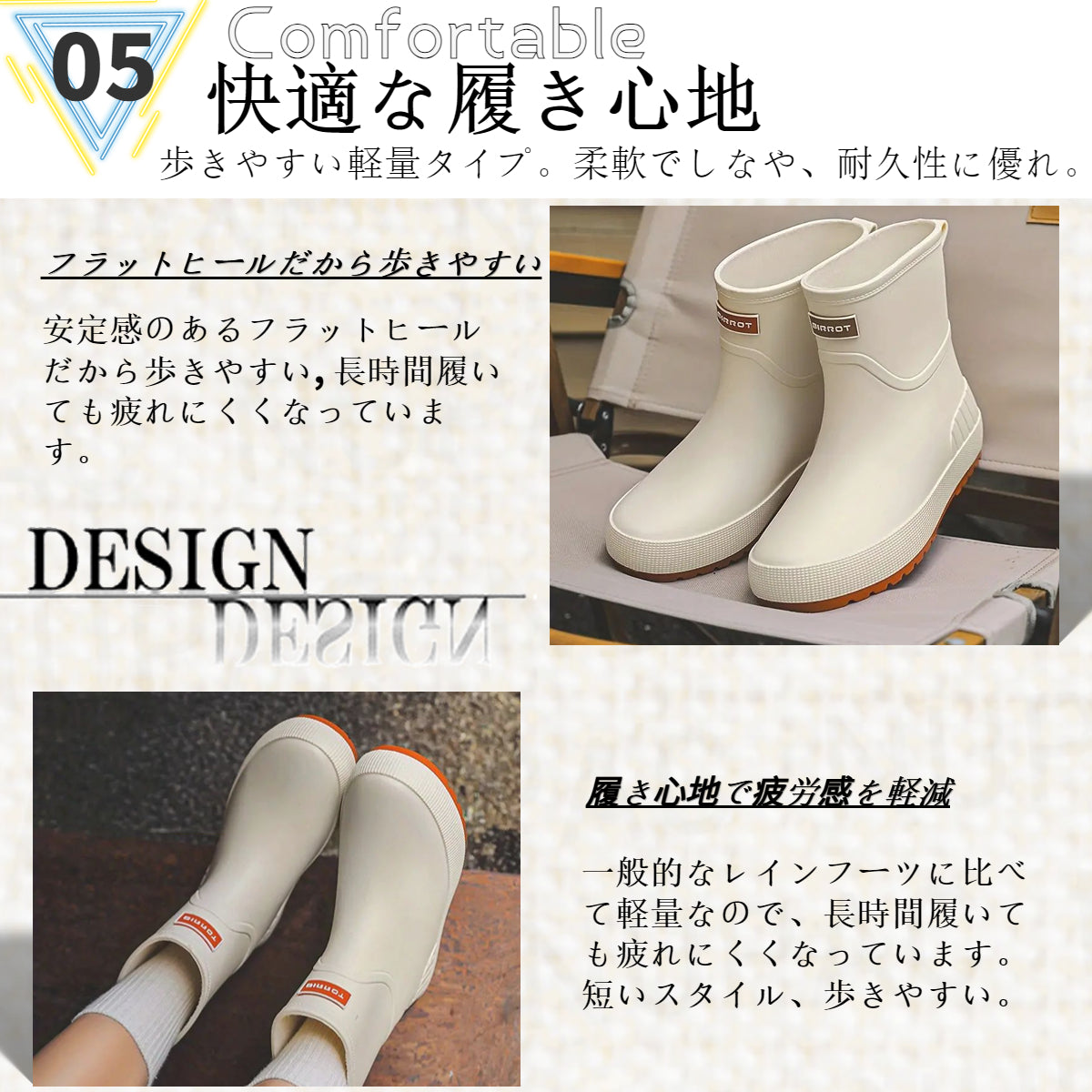 [Maxome] レインブーツ レディース レインシューズ 長靴 防水シューズ 雨靴 ショート ブーツ 軽量 滑り止め 晴雨兼用 通勤 通学 梅雨対策 台風 園芸 釣り 農作業 短靴 rain shoes