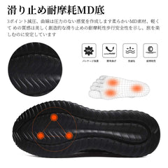 [Maxome] スニーカー スリッポン メンズ レディース ナースシューズ ウォーキングシューズ スポーツシューズ 運動靴 メンズ ランニングシューズ 黒 白 婦人 靴 室内シューズ 超軽量 滑り止 通気 22.5cm-28.0cm