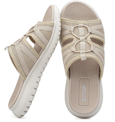 ziitop Slides Sandals For Women Breathable Mesh Sports Athletic Casual Slippers Sandals Lightweight Non Slip With Arch Support