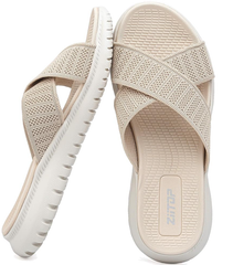 ziitop Slides Sandals For Women Breathable Mesh Sports Athletic Casual Slippers Sandals Lightweight Non Slip With Arch Support