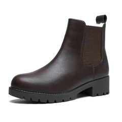 Hanani Women's Chelsea Snow Boots Fur Lined Winter Ankle Boots Side Zip Water Resistant Booties