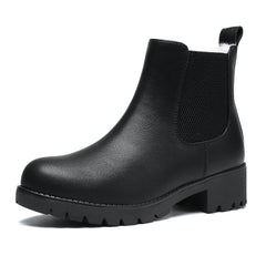 Hanani Women's Chelsea Snow Boots Fur Lined Winter Ankle Boots Side Zip Water Resistant Booties