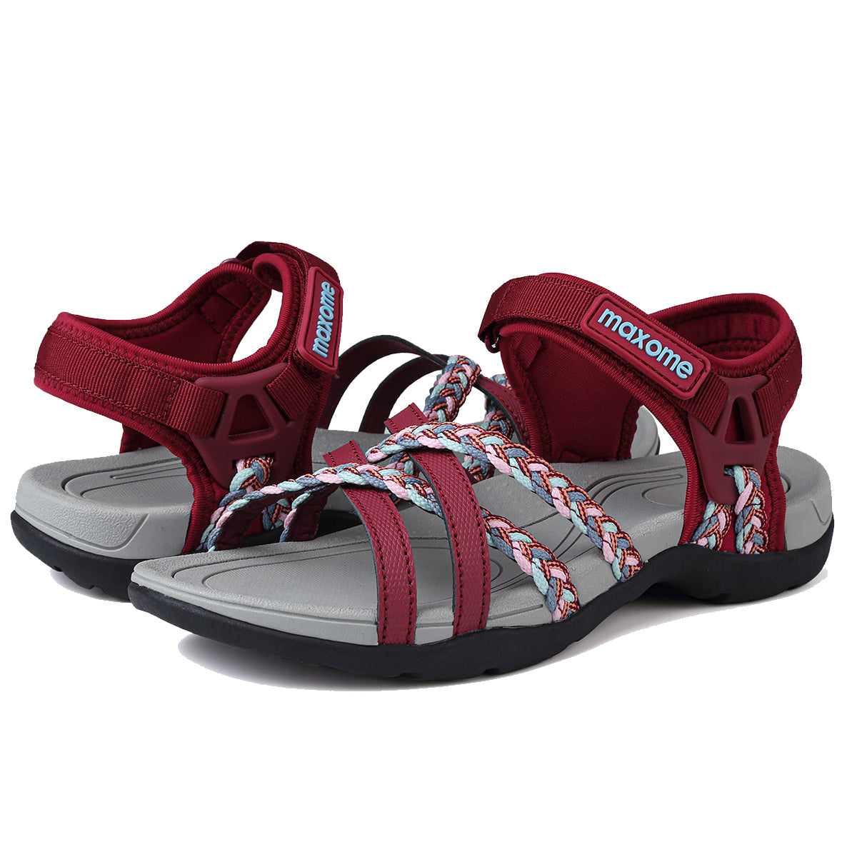 Maxome Women's Summer Walking Sandals Comfortable Sports Sandals Casual Hook Loop Strap Beach Sandals